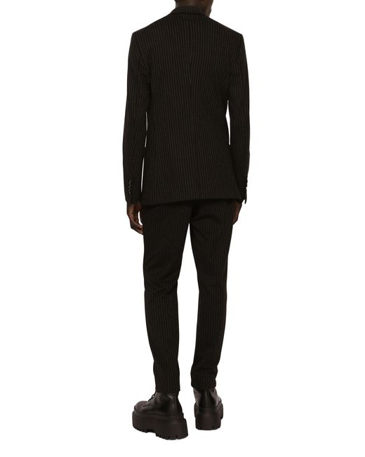 Pantalon de survêtement en jersey à rayures fines Dolce & Gabbana pour homme en coloris Black