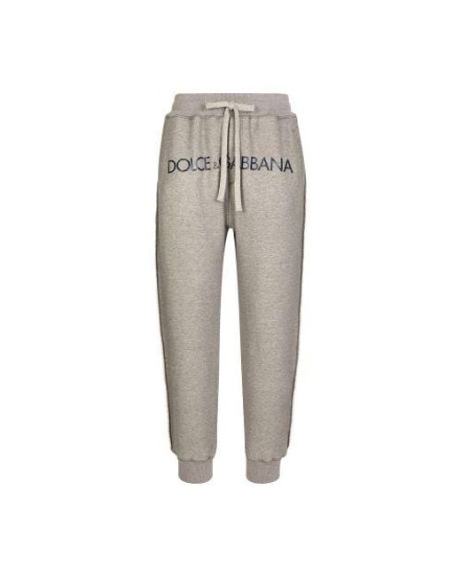 Dolce Gabbana Jogging Pants in Grey for Men Lyst UK