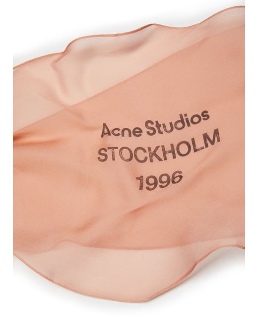 Acne Multicolor Silk Scarf for men
