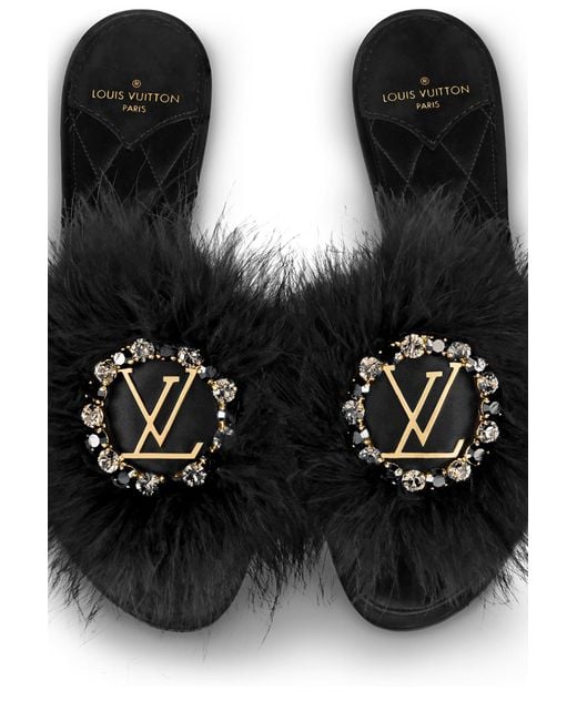 Louis Vuitton Lv Marilyn Flat Mules in Black