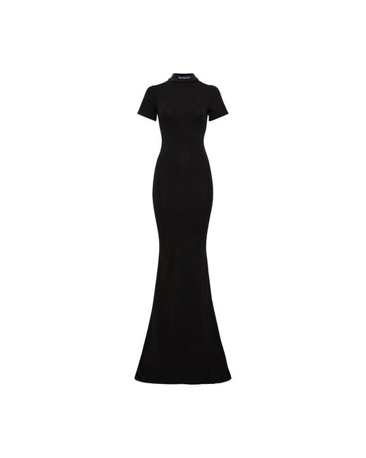 Balenciaga Black T-shirt Maxi Dress