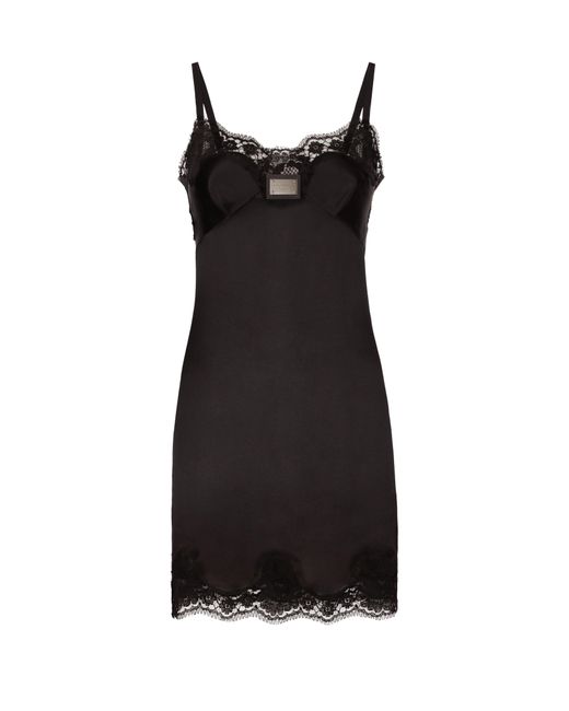 Dolce & Gabbana Black Short Slip Dress