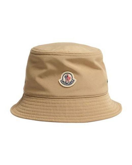Moncler Natural Logo Bucket Hat