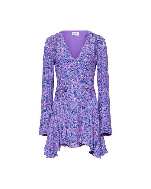 Joie Purple Rowley Mini Dress