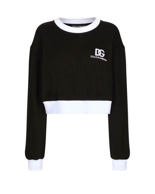 Dolce & Gabbana Black Sweatshirt aus Jersey