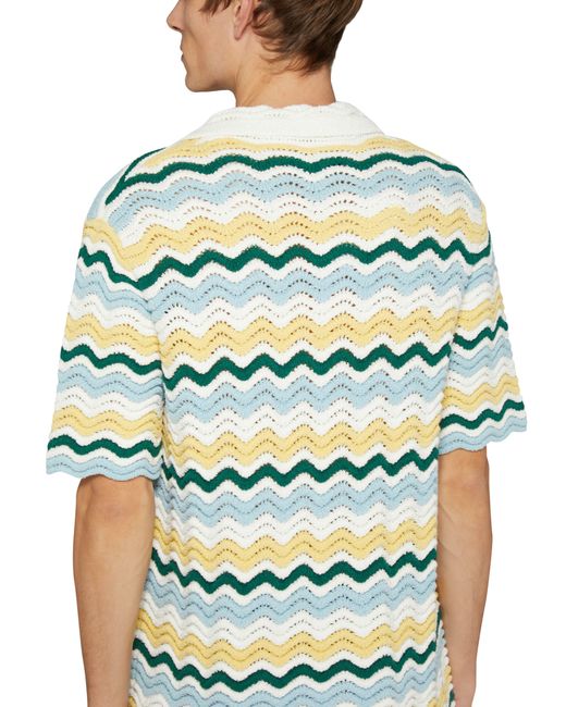 Casablancabrand Green Boucle Wave Shirt for men