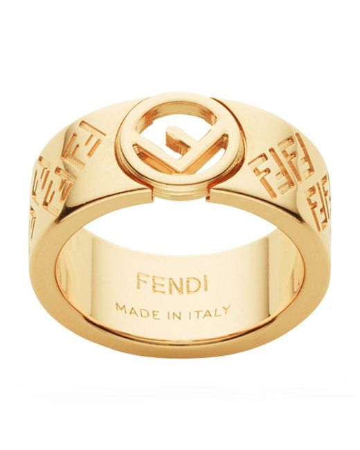 Fendi Metallic Ff Ring