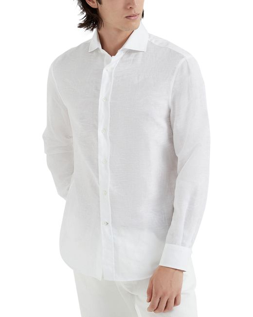 Brunello Cucinelli White Easy-fit Shirt for men