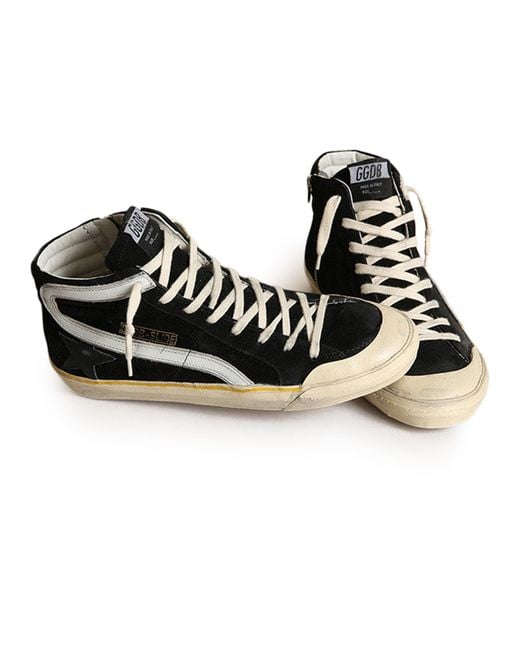 Sneakers Slide Penstar en daim avec étoile en cuir Golden Goose Deluxe Brand pour homme en coloris Black