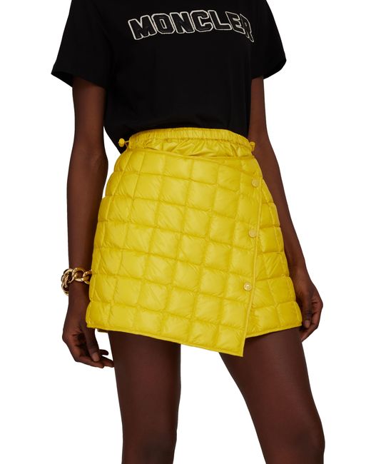 Moncler Yellow Padded Skirt