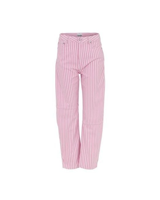 Ganni Pink Stripe Jeans