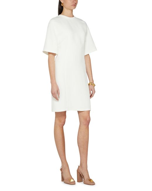 Valentino Garavani White Strukturiertes Kleid