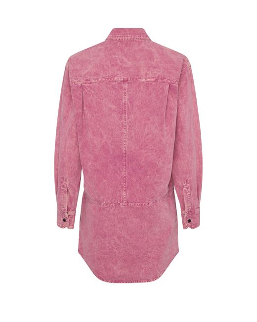 Robe courte en denim Ilaya Isabel Marant en coloris Pink