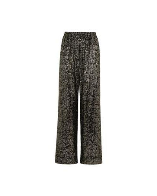 Dolce & Gabbana Gray Sequined Pajama Pants