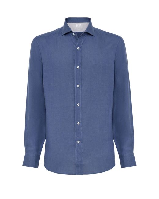 Chemise coupe Easy Brunello Cucinelli pour homme en coloris Blue