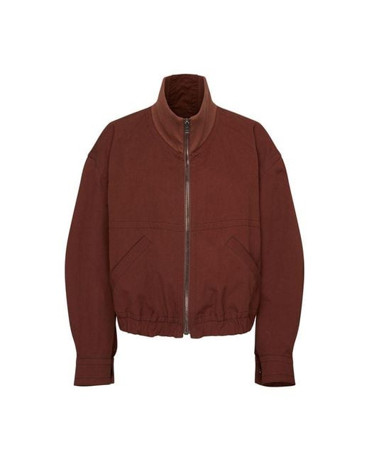 Lemaire Brown Double Layer Blouson With Rib