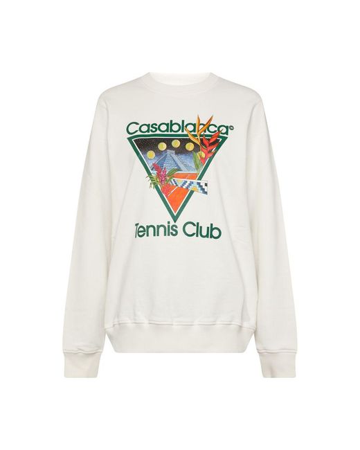 Casablancabrand White Tennis Club Icon Printed Sweatshirt