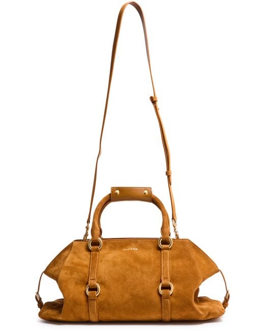 Alexander McQueen Brown Mittelgroße Handtasche Farringdon