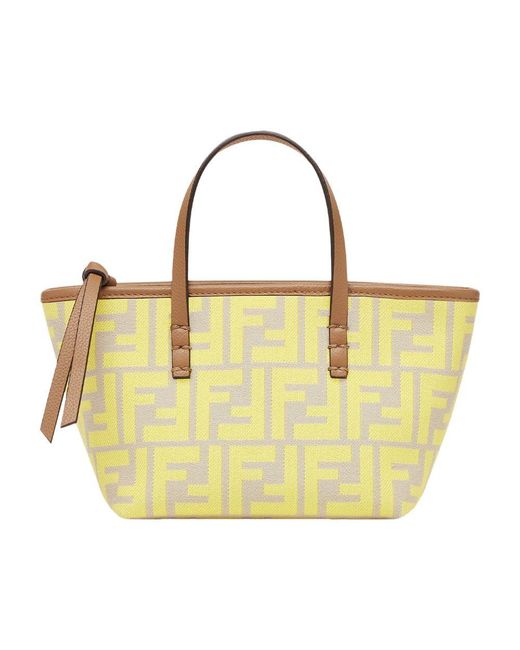 Fendi Yellow Mini Shopping Bag