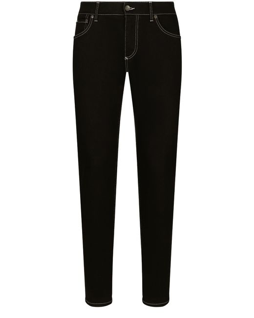 Dolce & Gabbana Black Slim-fit Stretch Denim Jeans for men