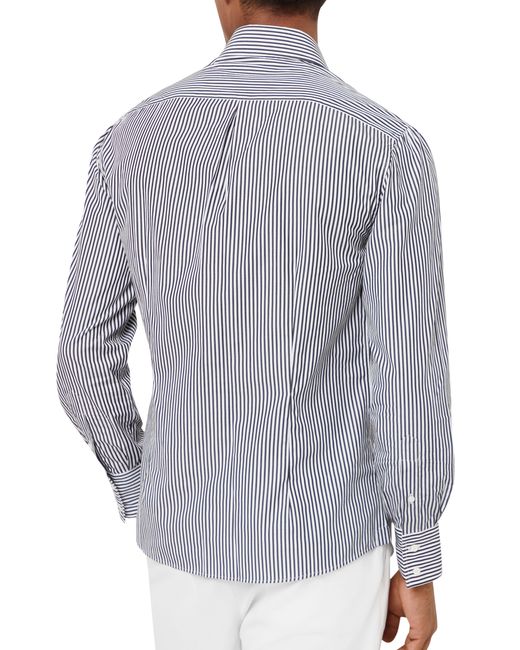 Brunello Cucinelli Hemd in Slim Fit in Gray für Herren