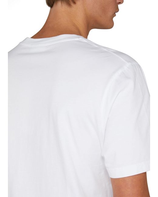 Maison Kitsuné White Speedy Fox Logo T-Shirt for men