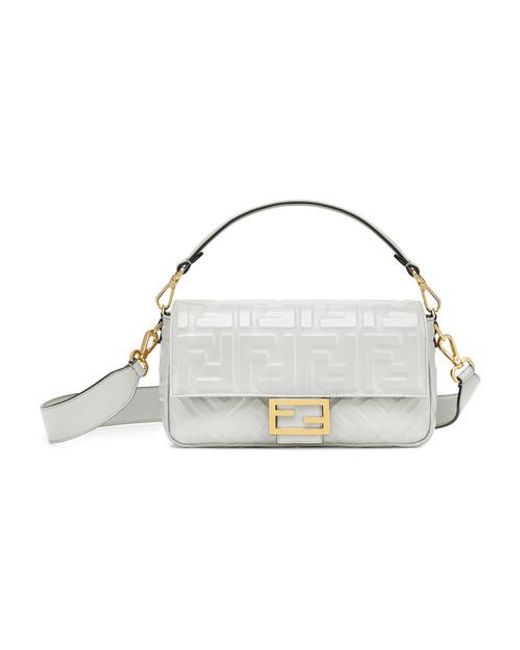 fendi mini baguette white