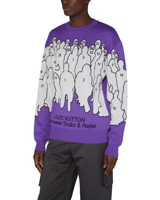 Pull en jacquard Studio Louis Vuitton pour homme en coloris Purple