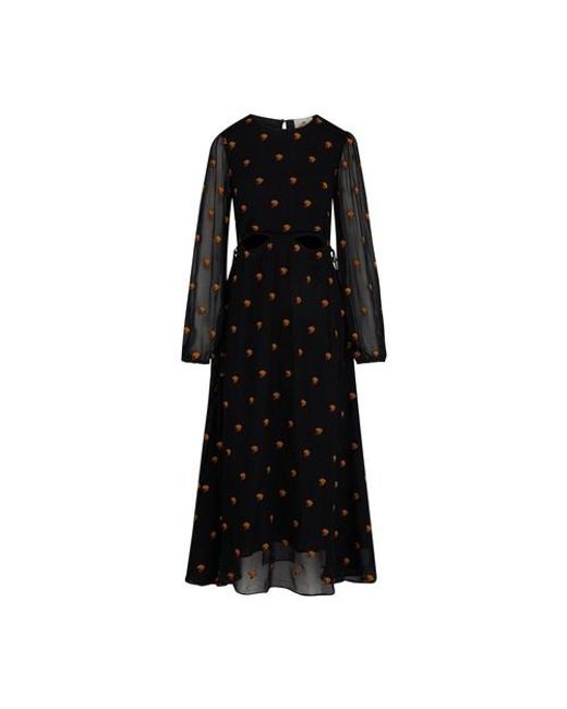 FARM Rio Lurex Bananas Midi Dress in Black | Lyst Canada