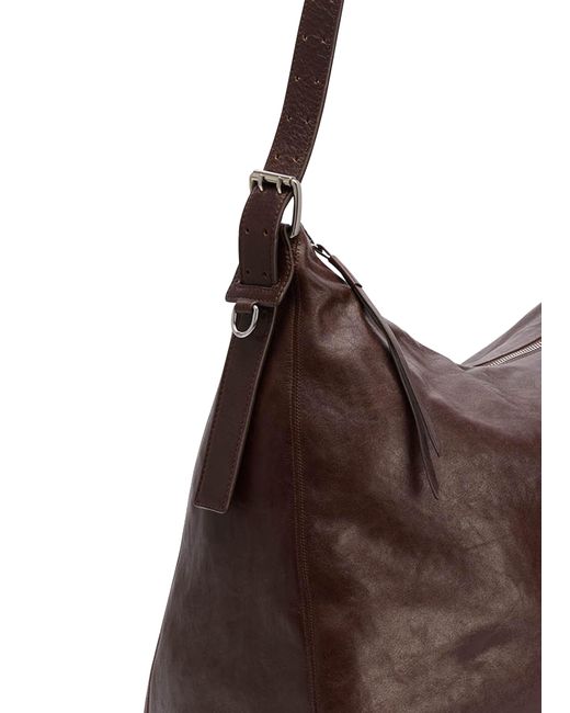 Lemaire Brown Hobo Bag Mit Gürtel