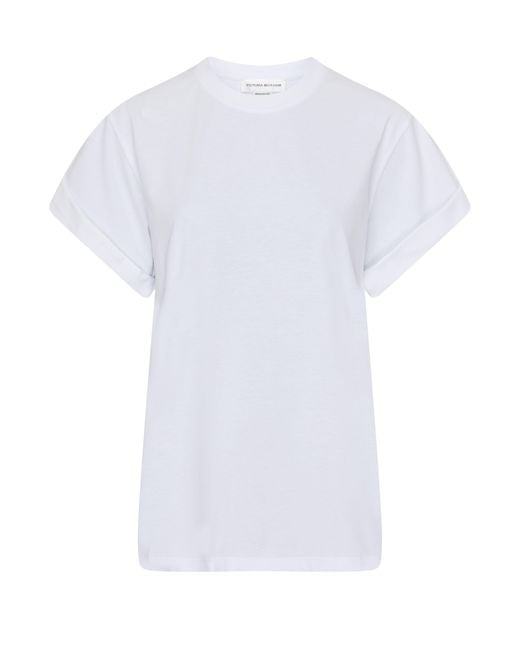 T-shirt coupe décontractée Victoria Beckham en coloris White