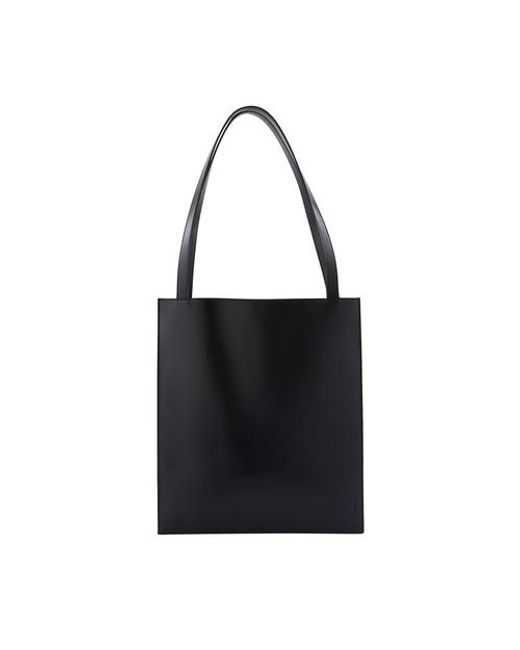 The Row Black Flat Tote Bag
