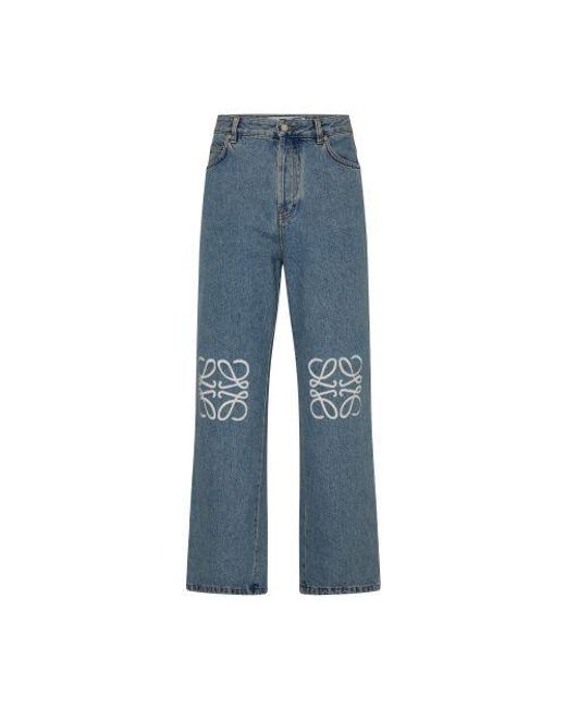 Loewe Blue Anagram Baggy Jeans for men