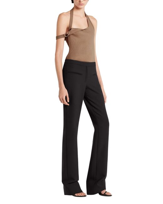 Courreges Brown Undressed 90's Rib Buckle Tank Top