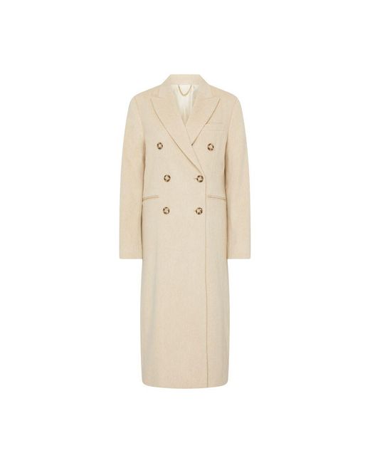 Victoria Beckham Natural Tailored Slim Coat