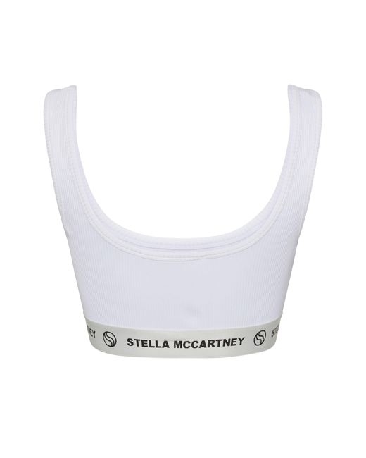 Stella McCartney White Wave Tape Crop Top