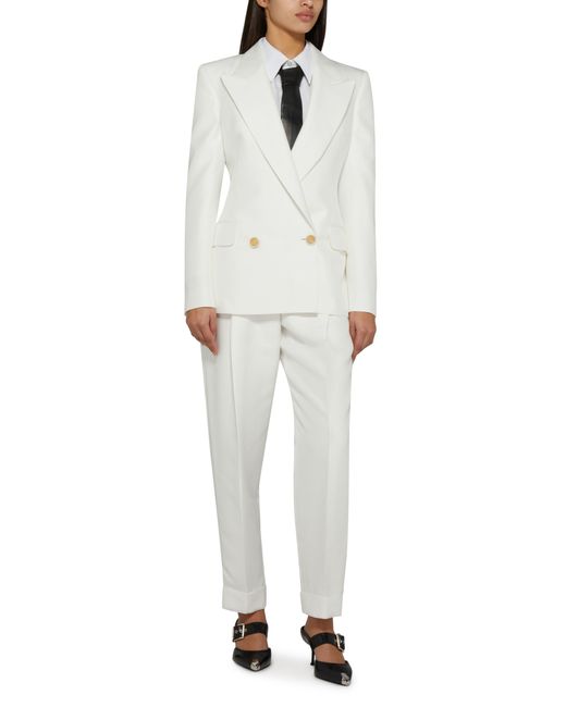 Alexander McQueen White Jacke mit zweireihiger Knöpfung