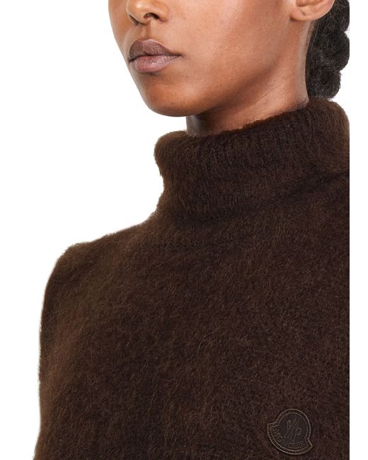 Moncler Brown Turtleneck Cape