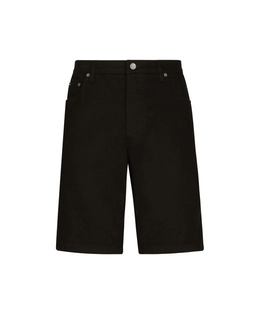 Dolce & Gabbana Black Wash Stretch Denim Shorts for men