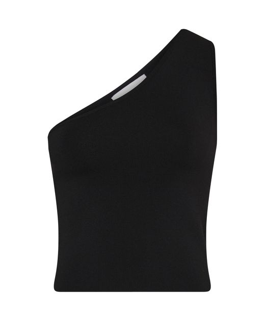 Matteau Black Asymmetric Knit Tank