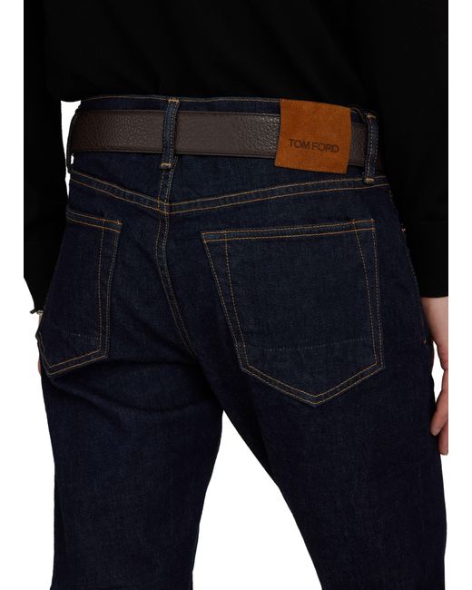 Tom Ford Blue Slim-fit Denim Pants for men
