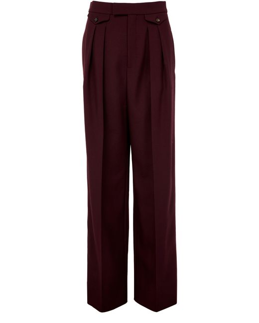 Chloé Purple Straight Pleated Pants