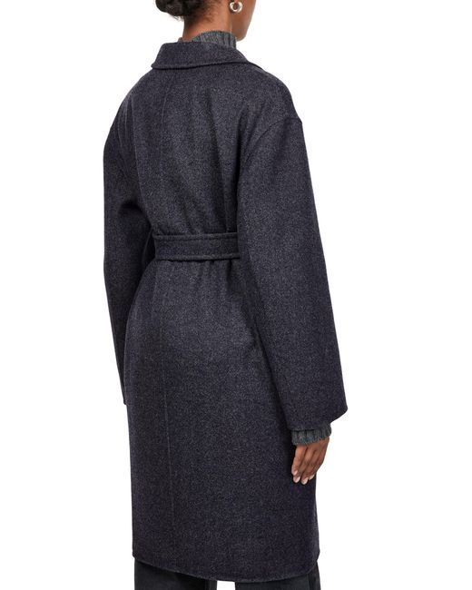 Max Mara Blue Carnia Belted Coat