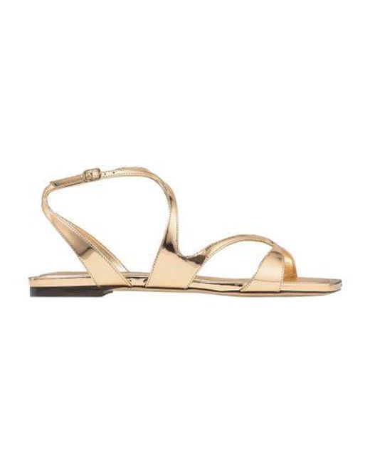 Jimmy Choo Black Flache Sandalen Ayla