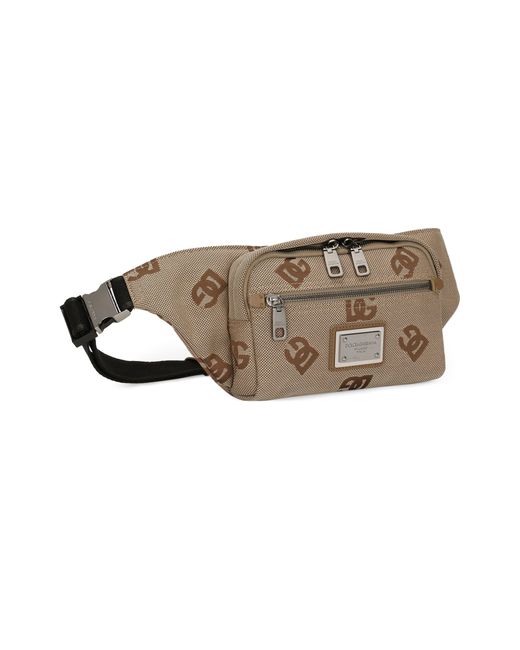 Dolce & Gabbana Natural Small Cordura Belt Bag for men