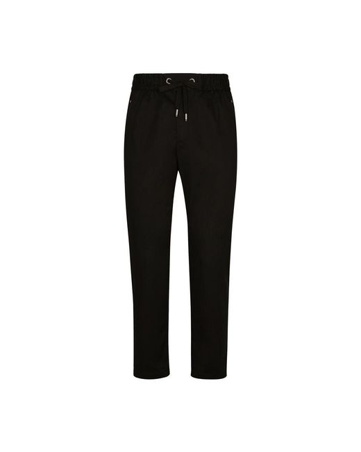 Dolce & Gabbana Black Stretch Cotton jogging Pants With Tag for men