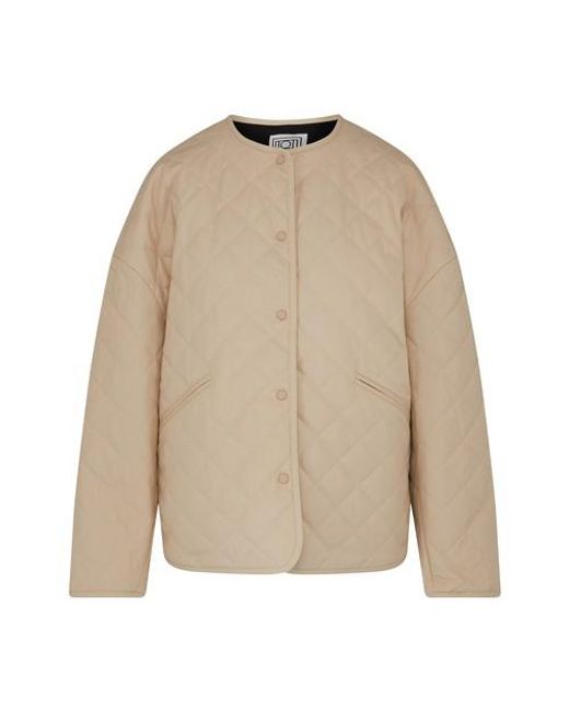 Totême Quilted Cotton Canvas Jacket in Light_hay (Natural) Lyst Canada