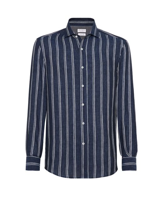Brunello Cucinelli Hemd mit Easy-Schnitt in Blue für Herren