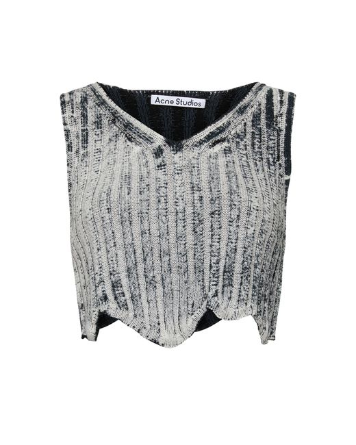 Acne Gray Sleeveless Knitted Top