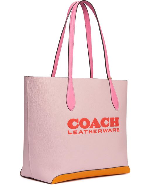 COACH Kia Colorblock Tote Bag in Pink Lyst Canada